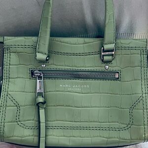 Marc Jacobs Sage Croc-Embossed Satchel